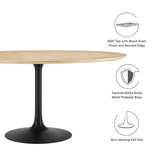 Lippa 60" Round Wood Grain Dining Table