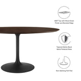 Lippa 60" Oval Wood Grain Dining Table