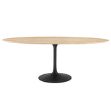 Lippa 78" Oval Wood Grain Dining Table