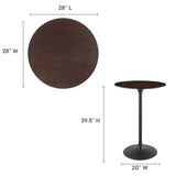 Lippa 28" Round Wood Grain Bar Table