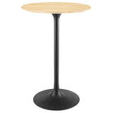 Lippa 28" Round Wood Grain Bar Table