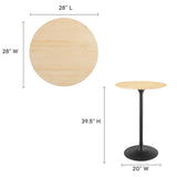 Lippa 28" Round Wood Grain Bar Table