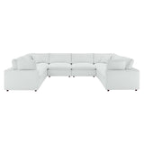 Commix Down Filled Overstuffed Vegan Leather 8-Piece Sectional Sofa