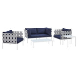 Harmony 5-Piece Sunbrella� Outdoor Patio Aluminum Furniture Set