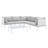 Harmony 6-Piece Sunbrella� Outdoor Patio Aluminum Sectional Sofa Set