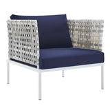 Harmony 6-Piece Sunbrella� Basket Weave Outdoor Patio Aluminum Seating Set