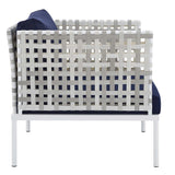 Harmony 6-Piece Sunbrella� Basket Weave Outdoor Patio Aluminum Seating Set