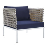 Harmony 6-Piece Sunbrella� Basket Weave Outdoor Patio Aluminum Seating Set