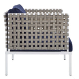 Harmony 6-Piece Sunbrella� Basket Weave Outdoor Patio Aluminum Seating Set
