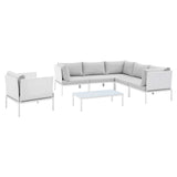 Harmony 7-Piece Sunbrella� Outdoor Patio Aluminum Sectional Sofa Set