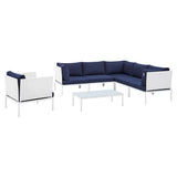 Harmony 7-Piece Sunbrella� Outdoor Patio Aluminum Sectional Sofa Set