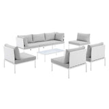 Harmony 8-Piece Sunbrella� Outdoor Patio Aluminum Sectional Sofa Set