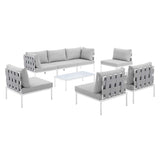 Harmony 8-Piece Sunbrella� Outdoor Patio All Mesh Sectional Sofa Set