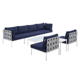 Harmony 8-Piece Sunbrella� Outdoor Patio Aluminum Sectional Sofa Set