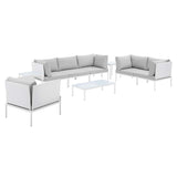 Harmony 8-Piece Sunbrella� Outdoor Patio Aluminum Seating Set