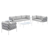 Harmony 8-Piece Sunbrella� Outdoor Patio Aluminum Seating Set