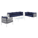 Harmony 8-Piece Sunbrella� Outdoor Patio Aluminum Seating Set