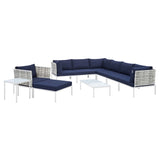 Harmony 10-Piece Sunbrella� Basket Weave Outdoor Patio Aluminum Sectional Sofa Set