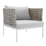 Harmony 10-Piece Sunbrella� Basket Weave Outdoor Patio Aluminum Sectional Sofa Set