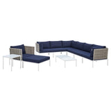 Harmony 10-Piece Sunbrella� Basket Weave Outdoor Patio Aluminum Sectional Sofa Set