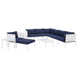 Harmony 10-Piece Sunbrella� Outdoor Patio Aluminum Sectional Sofa Set