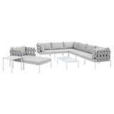 Harmony 10-Piece Sunbrella� Outdoor Patio Aluminum Sectional Sofa Set