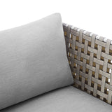 Harmony Sunbrella� Basket Weave Outdoor Patio Aluminum Armchair