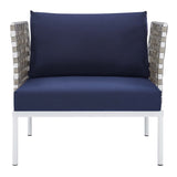 Harmony Sunbrella� Basket Weave Outdoor Patio Aluminum Armchair