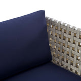 Harmony Sunbrella� Basket Weave Outdoor Patio Aluminum Armchair