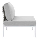 Harmony Sunbrella� Basket Weave Outdoor Patio Aluminum Armless Chair