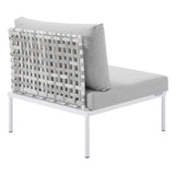 Harmony Sunbrella� Basket Weave Outdoor Patio Aluminum Armless Chair