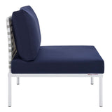 Harmony Sunbrella� Basket Weave Outdoor Patio Aluminum Armless Chair
