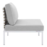 Harmony Sunbrella� Basket Weave Outdoor Patio Aluminum Armless Chair