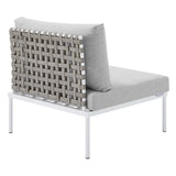 Harmony Sunbrella� Basket Weave Outdoor Patio Aluminum Armless Chair