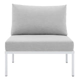 Harmony Sunbrella� Basket Weave Outdoor Patio Aluminum Armless Chair