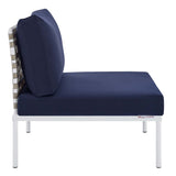 Harmony Sunbrella� Basket Weave Outdoor Patio Aluminum Armless Chair