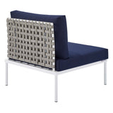 Harmony Sunbrella� Basket Weave Outdoor Patio Aluminum Armless Chair