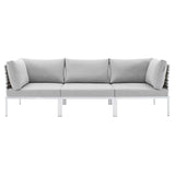 Harmony Sunbrella� Basket Weave Outdoor Patio Aluminum Sofa