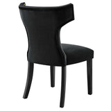 Curve Performance Velvet Dining Chairs - Set of 2