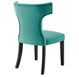 Curve Performance Velvet Dining Chairs - Set of 2