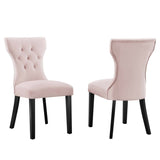 Silhouette Performance Velvet Dining Chairs - Set of 2