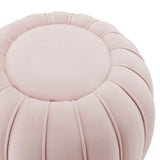 Celebrate Channel Tufted Performance Velvet Ottoman