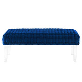 Prologue Woven Performance Velvet Ottoman