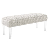 Prologue Woven Performance Velvet Ottoman