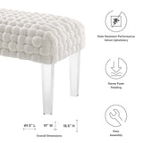 Prologue Woven Performance Velvet Ottoman