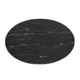 Zinque 42" Oval Artificial Marble Dining Table