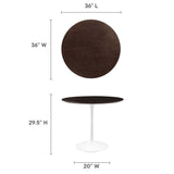 Lippa 36" Round Wood Grain Dining Table