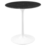 Lippa 28" Round Artificial Marble Dining Table