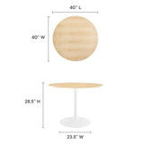 Lippa 40" Round Wood Grain Dining Table