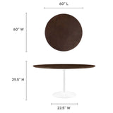 Lippa 60" Round Wood Grain Dining Table